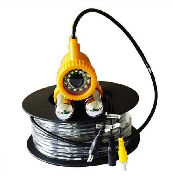Fish Finder 20M Cable 7 inch LCD Underwater Video Fishing Camera System With 24Pcs White Lights