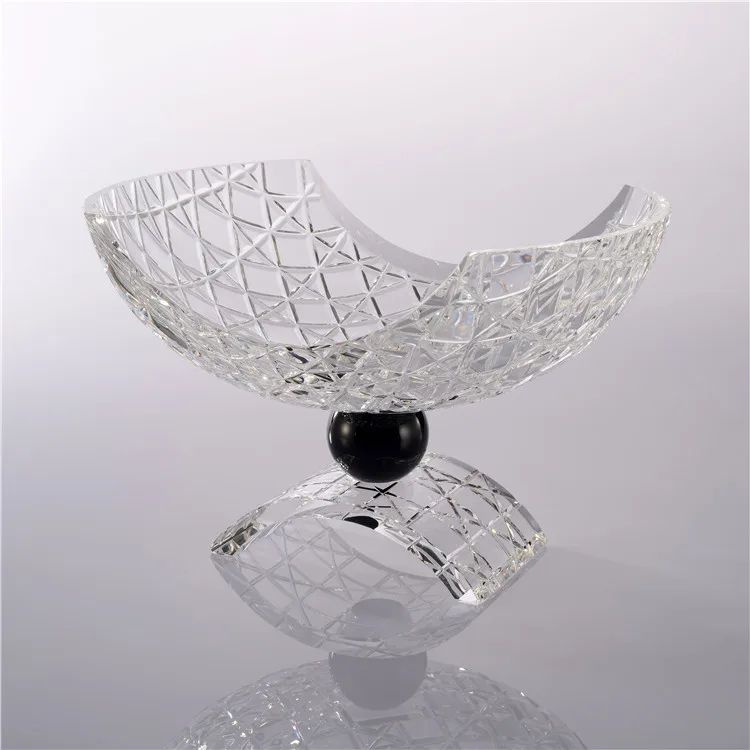 Wholesale High Quality clear Crystal Fruit Salad Bowls for home decoration