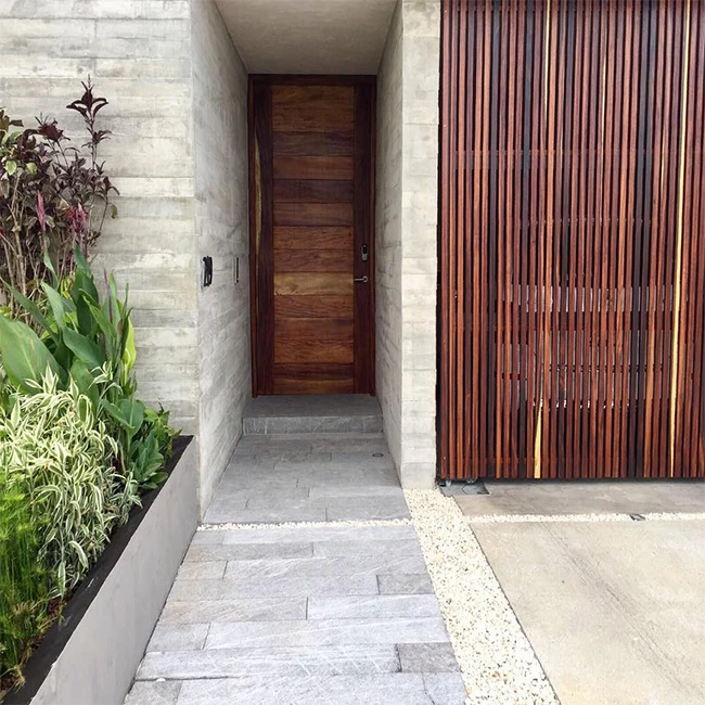 Composite Hollow/Solid Wooden Interior Modern Wood Groove Flush Door