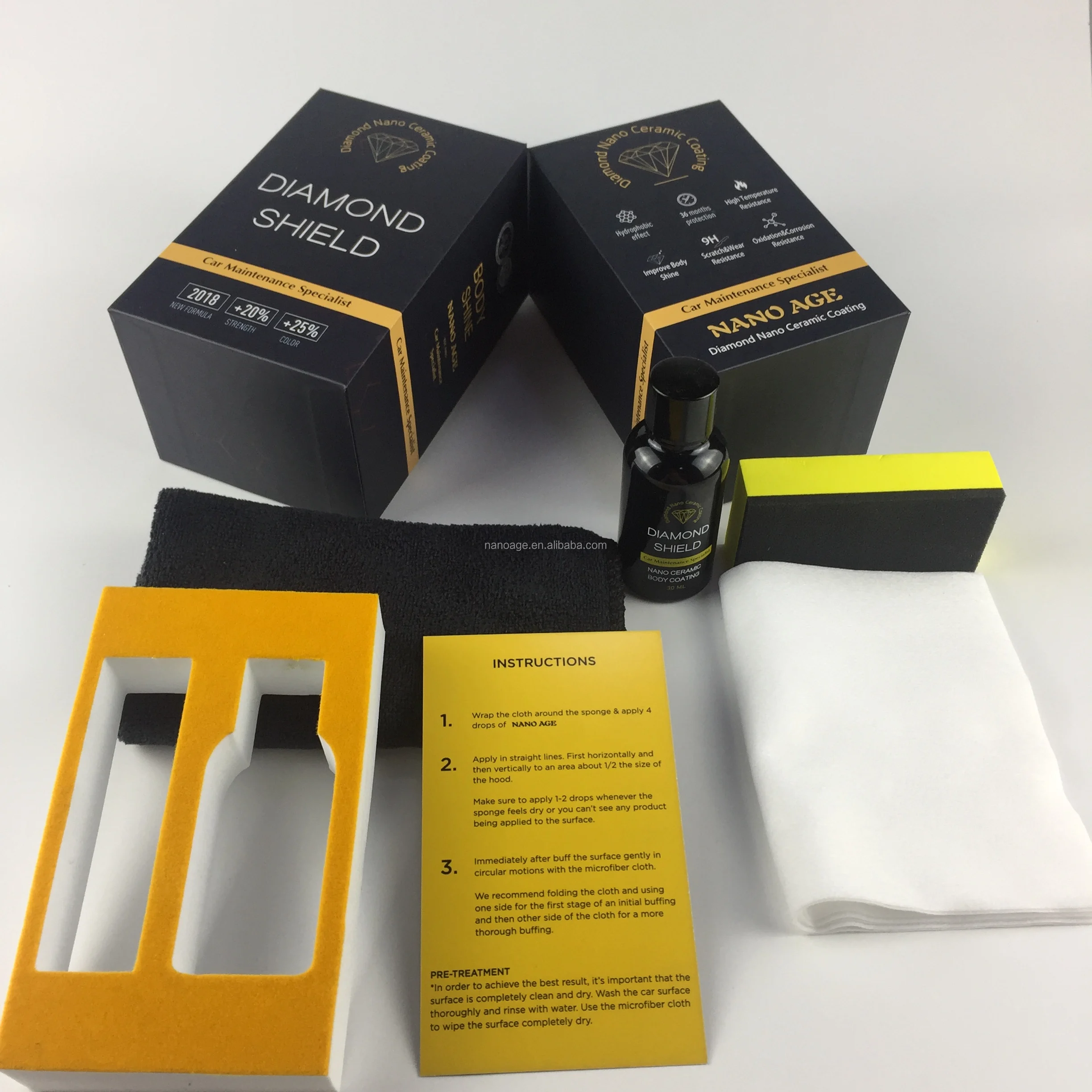 Nano Ceramic Coating Protect  Protection Hydrophobic Nano Coating kit Premium 9H Diamond Hardness Car Paint Protection