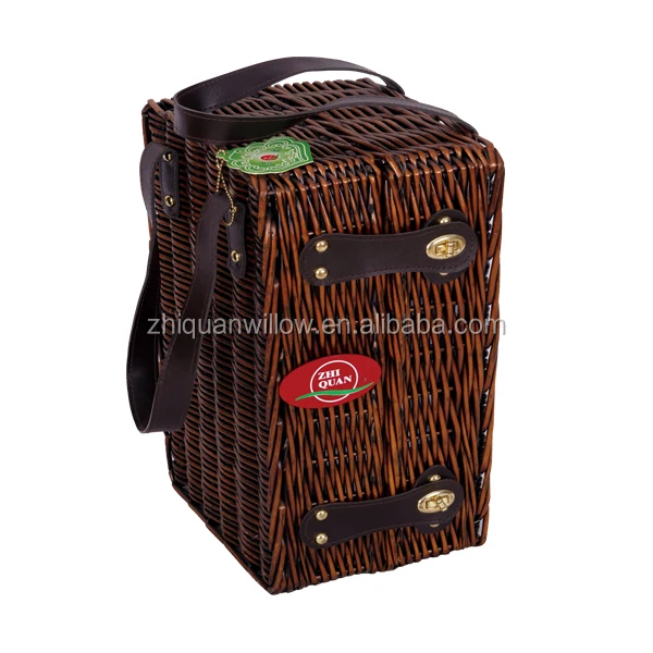 wholesale beatiful 4 persons wicker picnic BBQ basket