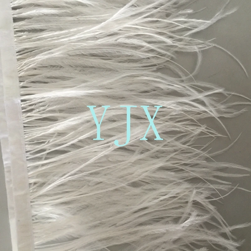 Оптовая продажа 10-15 см белые страусиные перья отделка из перьев для одежды аксессуары