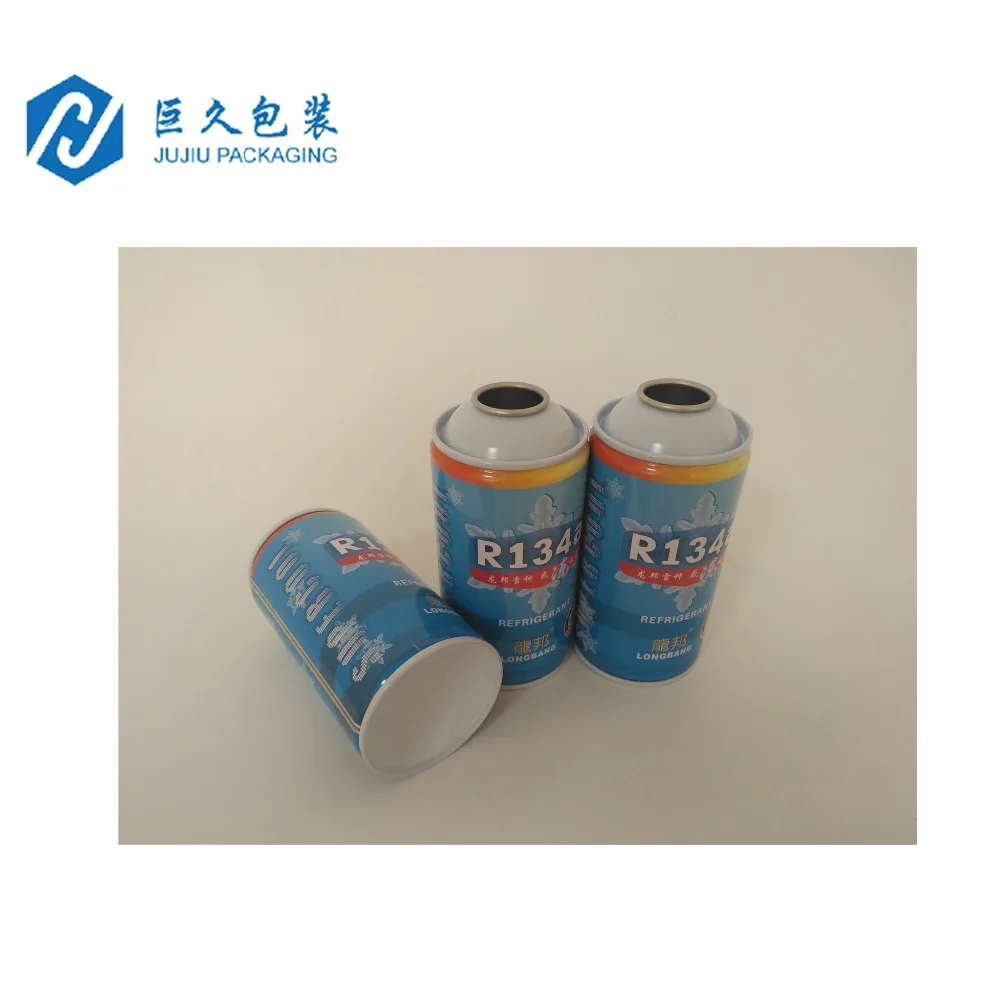 Empty Aerosol Cans Tinplate Cans For r134a Refrigerant Gas Metal Packing Materials