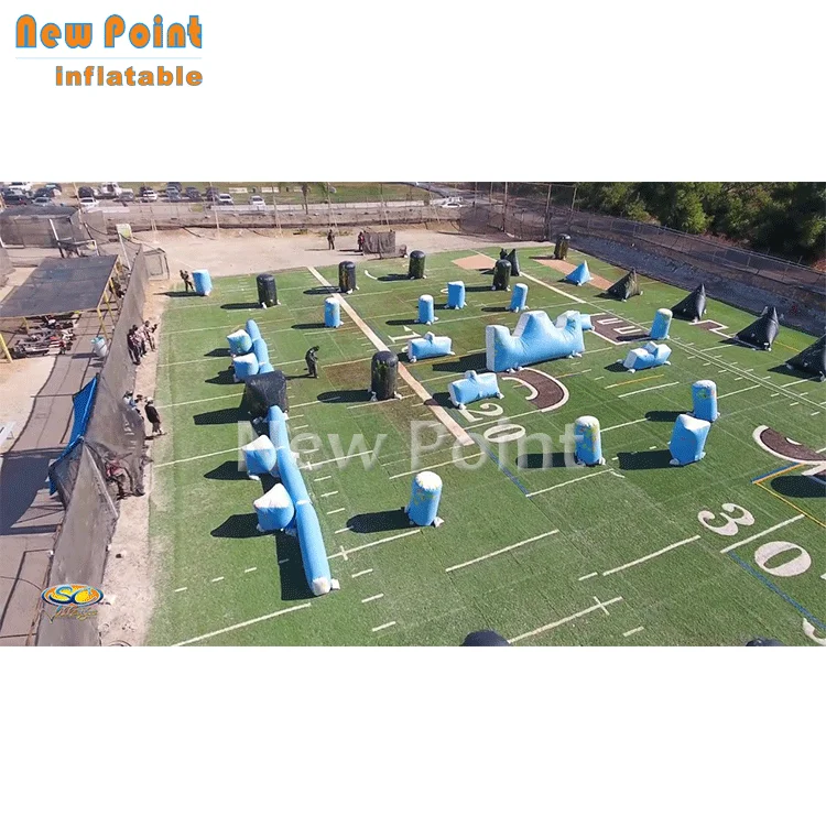 guangzhou bunker field inflatable paintball obstacle for sale