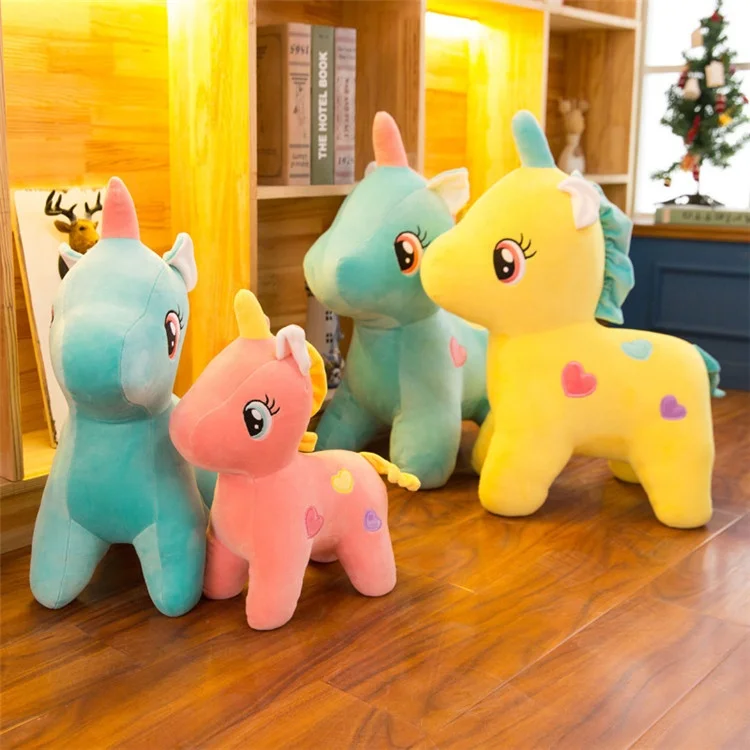 Latest Design Plush Horse Toys Soft Stuffed Fluffy Pony Toys