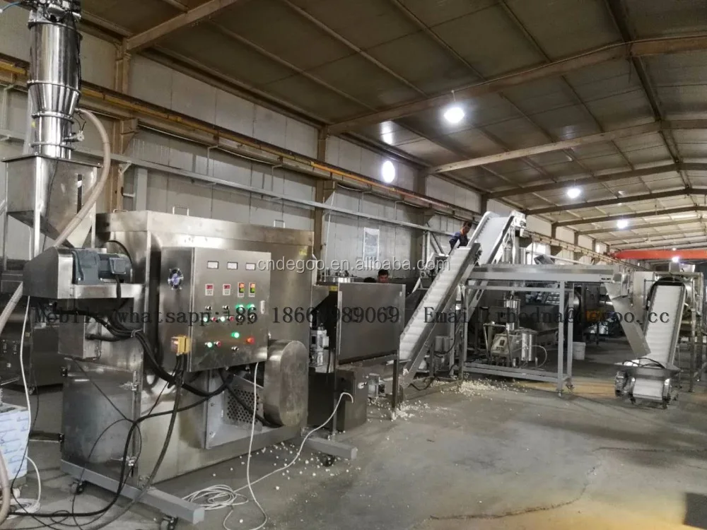 
Low consumption corn pops machinery plant caramel popcorn production machinery 
