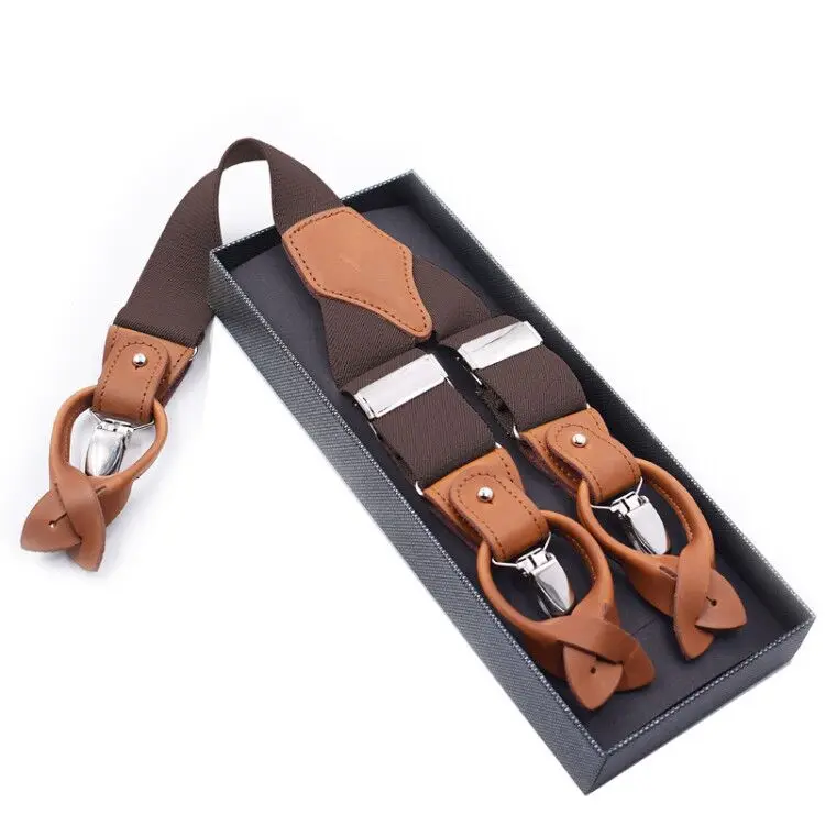 2019 yiwu longkang fashion leather men suspender