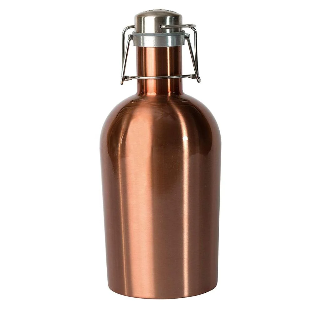 
64 oz High Quality Double Walled Vacuum Insulated Customized Beer Growler Gallon With Handle Keeps Homebrew Fresh 