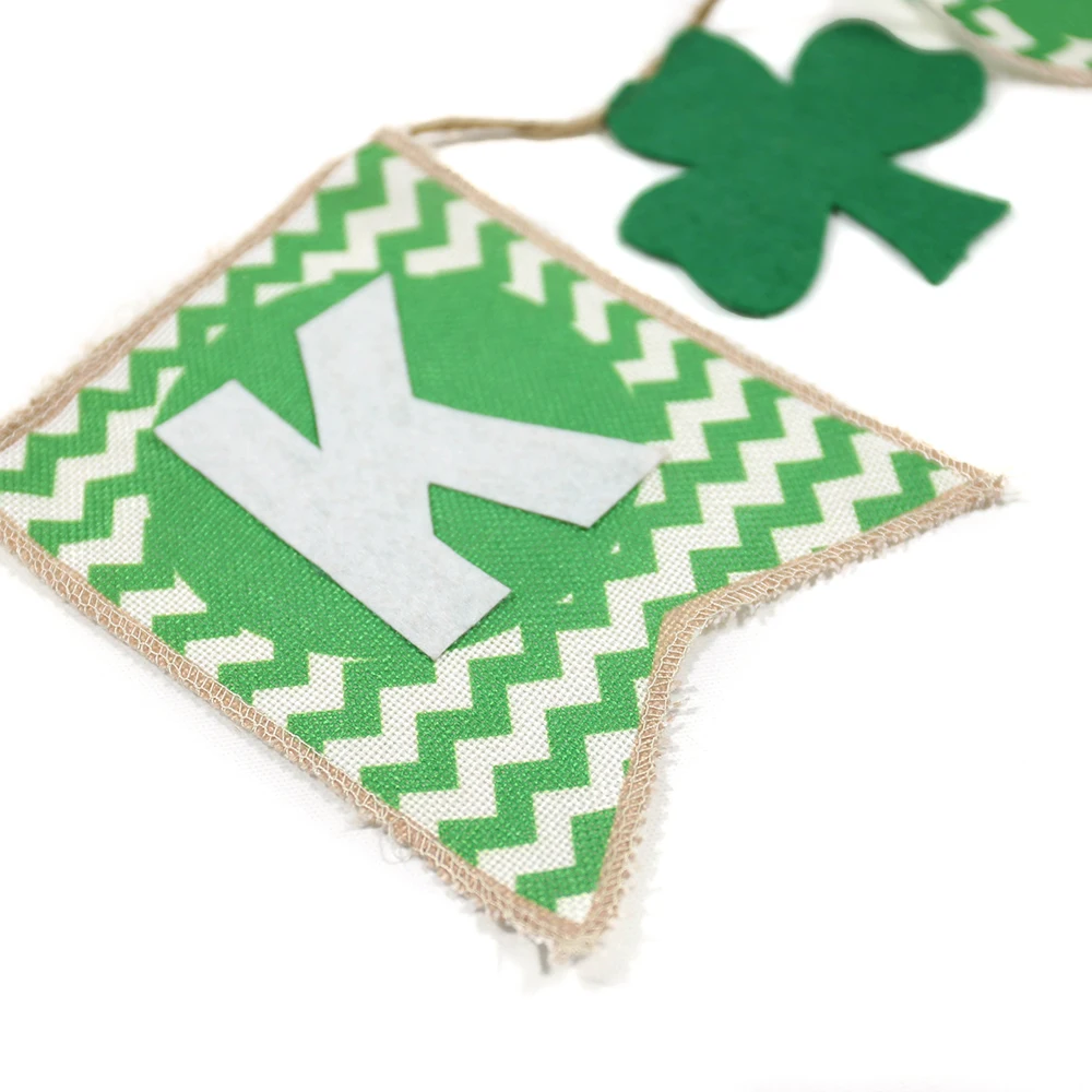 Festival decor party pennant banners flag fabric st patricks day decoration bunting