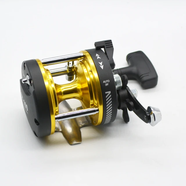 Wholesale CT100 Aluminum Baitcasting Reel 3:8:1 Gear Ratio3 Ball Bearing Pure Metal Casting Reel Drum Wheel Boat Sea Fishing
