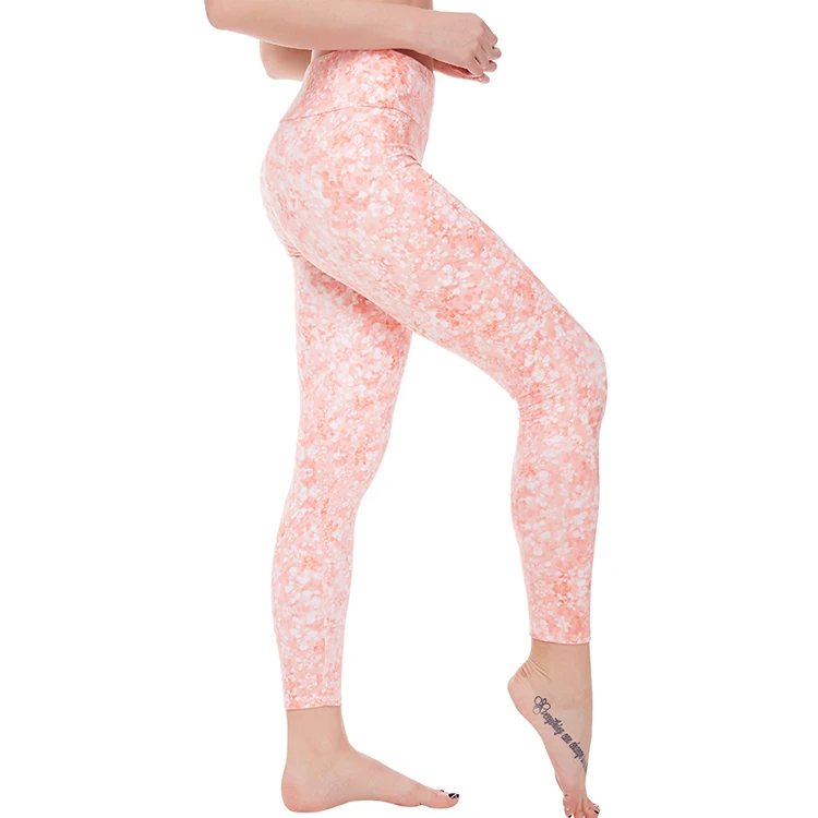 
Latest Design Printing Floral Casual High Waist Super Soft Women Brushed Leggings 