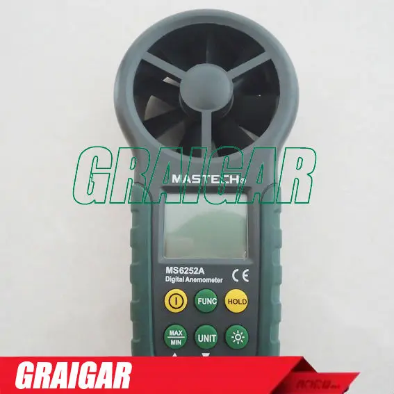 Измерение Объем MS6252A цифровой анемометр воздуха Подсветка ЖК-дисплея