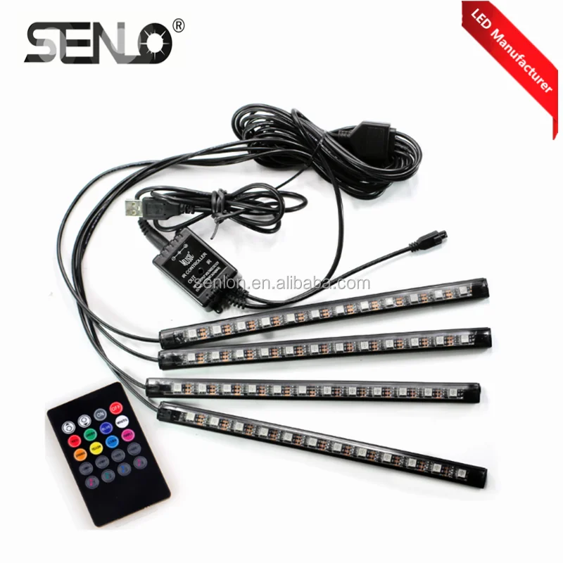 Hot sale Flexible APP Car RGB LED DRL Strip Light Car Decorative Atmosphere Lamp Kit Car Auto Interior Light