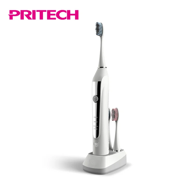 PRITECH OEM Customized Wireless Induction Charging Waterproof Adult Ultrasonic Electric Toothbrush