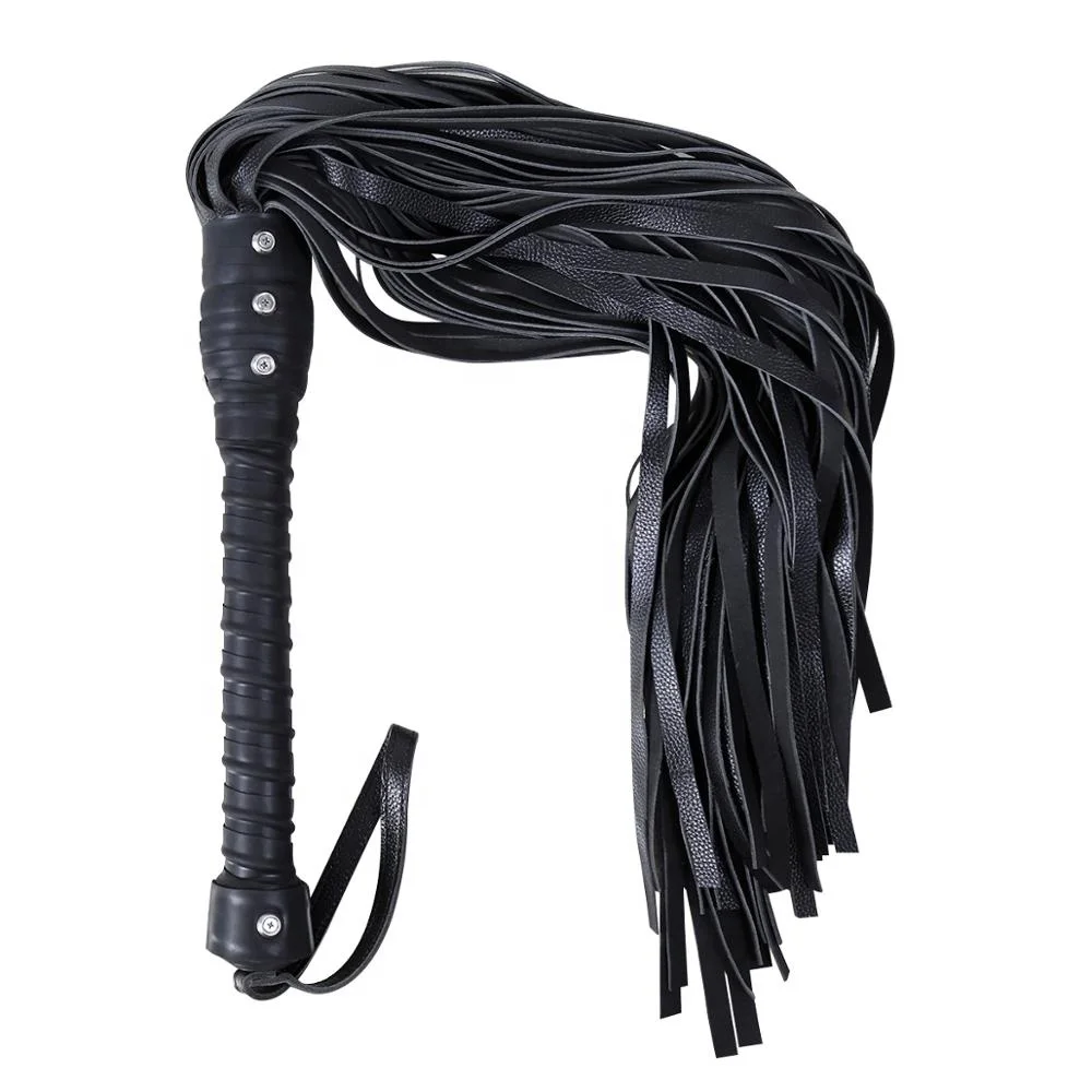 Super Large Size Genuine Leather BDSM Fetish Pain Slave Tailed Spanking Whip Flogger