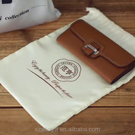 Custom satin drawstring lingerie bag