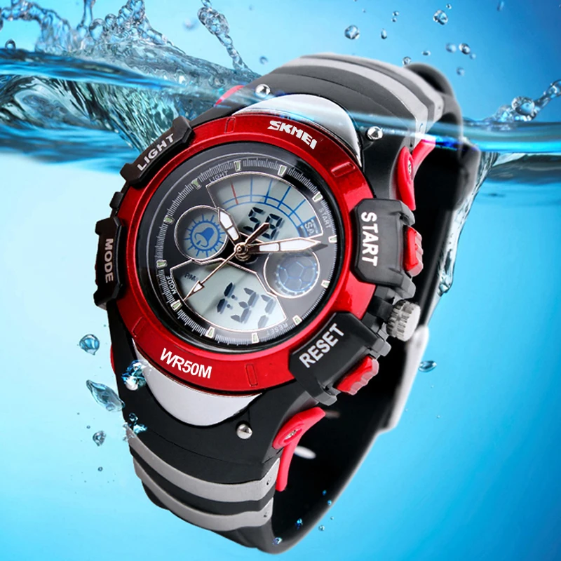 Alibaba wholesale SKMEI 0998 analog digital kid watch cheap sport waterproof dual time watch