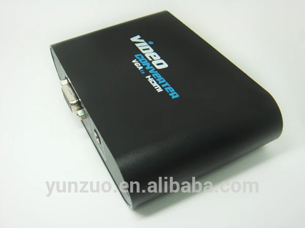 новый преобразование vga на hdmi яркий черный ящик, высокое качество