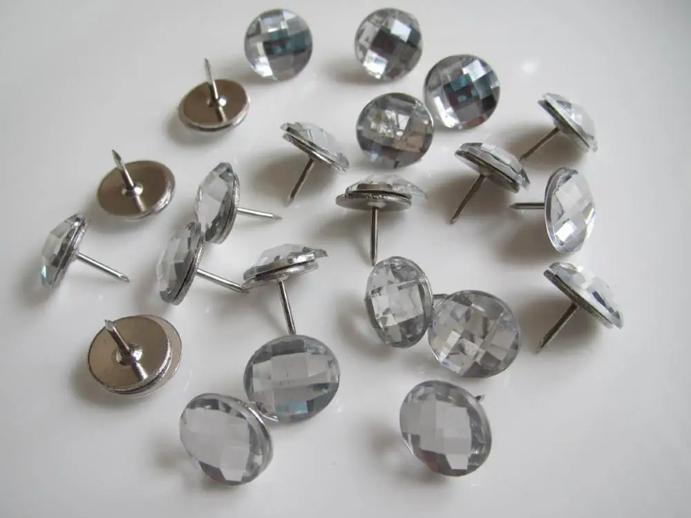 11mm round office acrylic drill creative color push pin,thumb tacks for home,school,office use