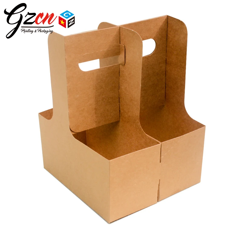 Recycled Environment friendly take away box paper coffee cup carrier