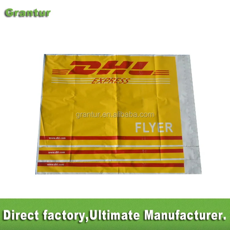 
high quality dhl plastic mail bags custom dhl envelope courier flyer 