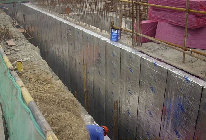 Self-adhesive underground high polymer polyethylene bitumen emulsion waterproofing membrane