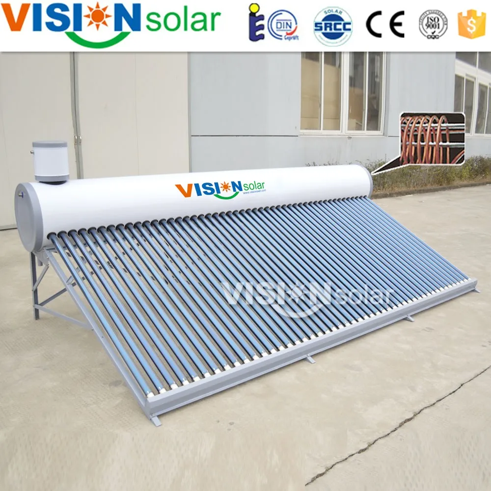 Indirect Copper Coil Pre-heating Pressurized Solar Water Heater