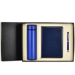 Luxury corporate gift set promotional notebook vacuum cup souvenir gift cup set