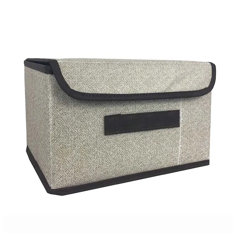 
New Style Colorful Stripe Printing Cubes Bin Fabric Multifunction foldable storage box with lid 
