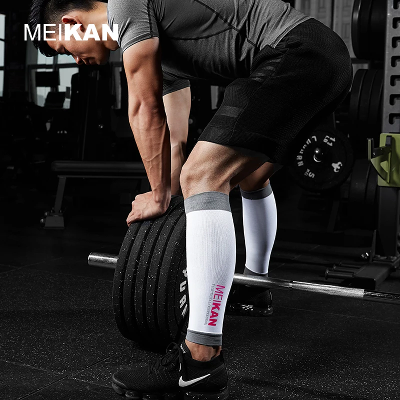 
MEIKAN In Stock Hot Sale Colorful Stretch Fitness Exercise Sports running Calf Compression Sleeve for Running enthusiasts 