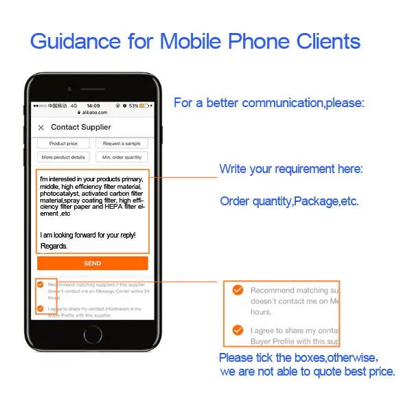 F7 Hepa Filter Raw Material