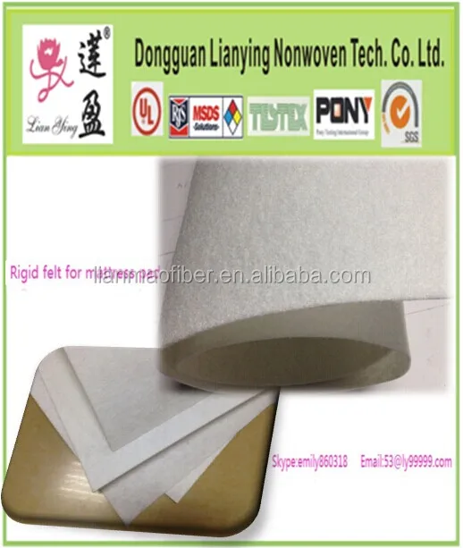 
100% recycle polyester needle punched mattress felt/mattress pad for mattress use 