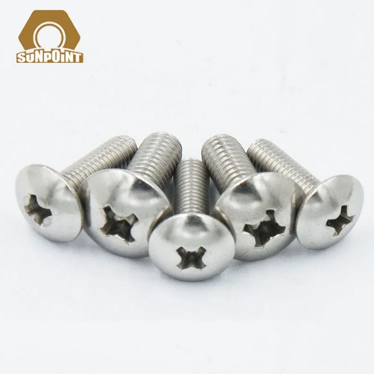 Sunpoint ANSIB18.6.3T ss 304/316 m6  cross phillips truss head machine screw pan head cap screw