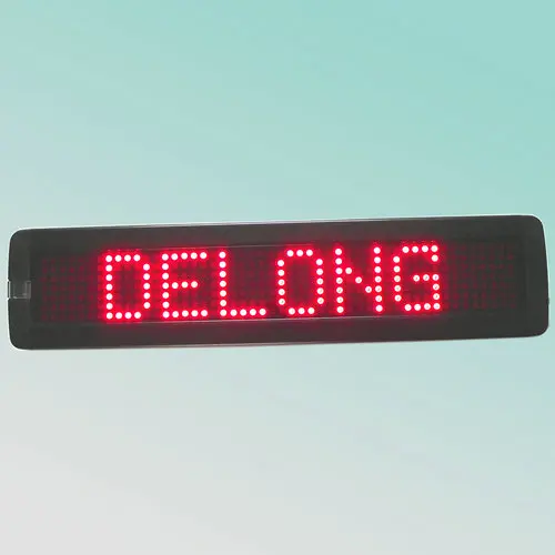 CE 7X50pixel P7.62mm red one line dot matrix scrolling text English indoor electronic scrolling sign with remote control