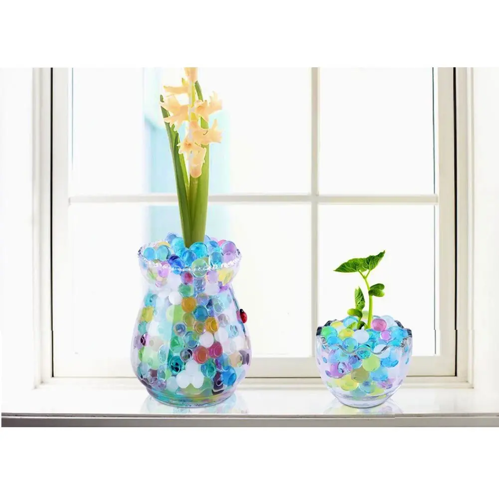 Soft Water Beads For Kids Non-Toxic Sensory Play Toys Rainbow Mix Gel Jelly Growing Balls Spa Refill Vases Home Outdoor Party