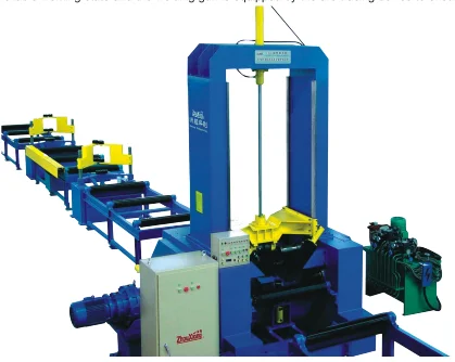 Автоматическая линия для сборки двутавровых балок,линия для сварки двутавровых балок Панасоник СО2