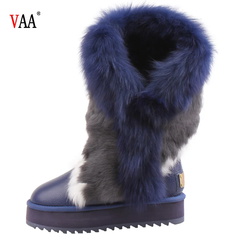 Зимние сапоги из натуральной кожи с мехом енота