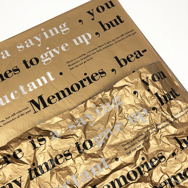 
Stylish gold paper snow pear paper packaging paper for florist bouquet packaging 