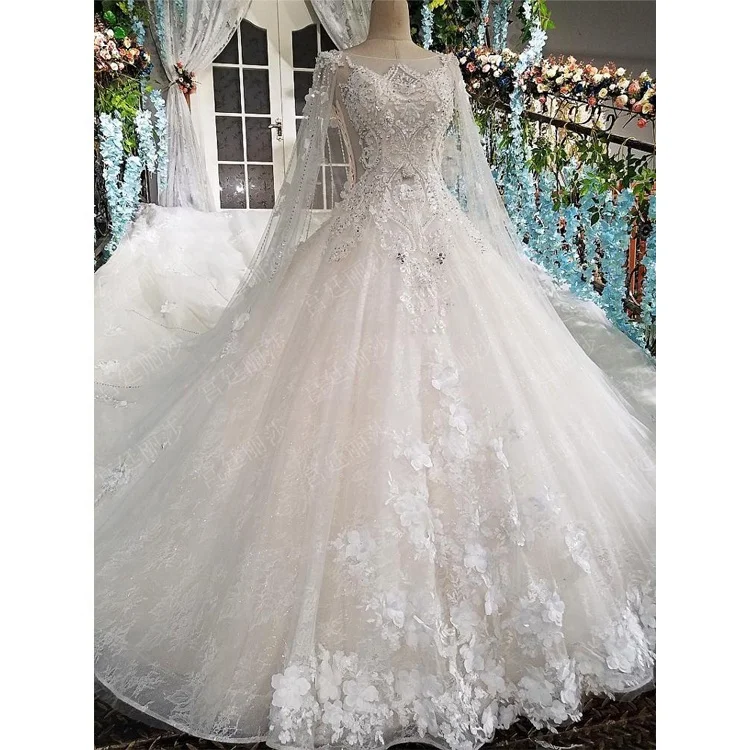 Wholesale Turkey Russian Ball Gown Applique  Wedding Dress