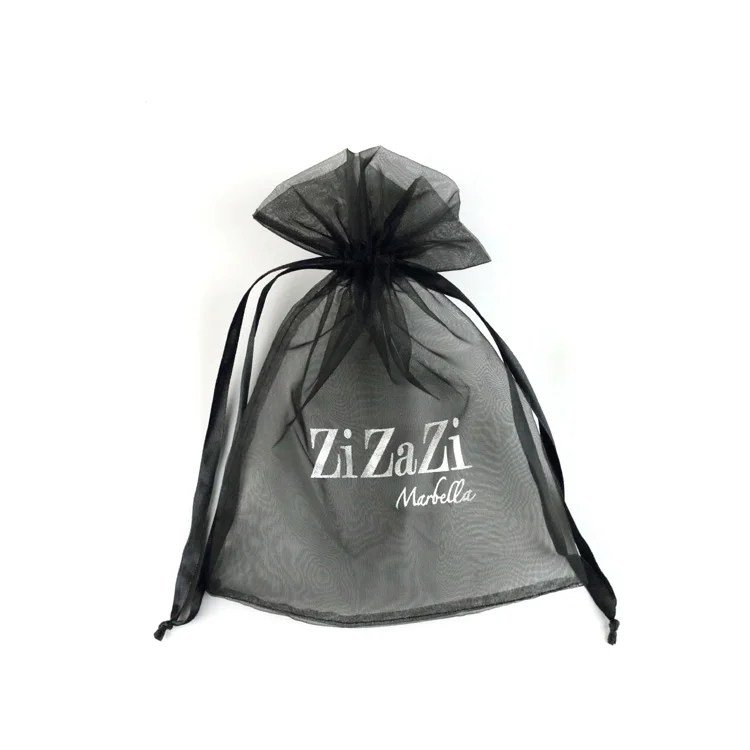 Factory Price Wholesale Custom printed organza drawstring jewellery pouch