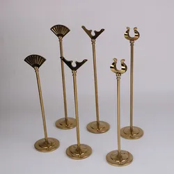 Pack Wire Shape Picture Stand Place Cardholder Tabletop Menu Reserved Table  Number Card Holders