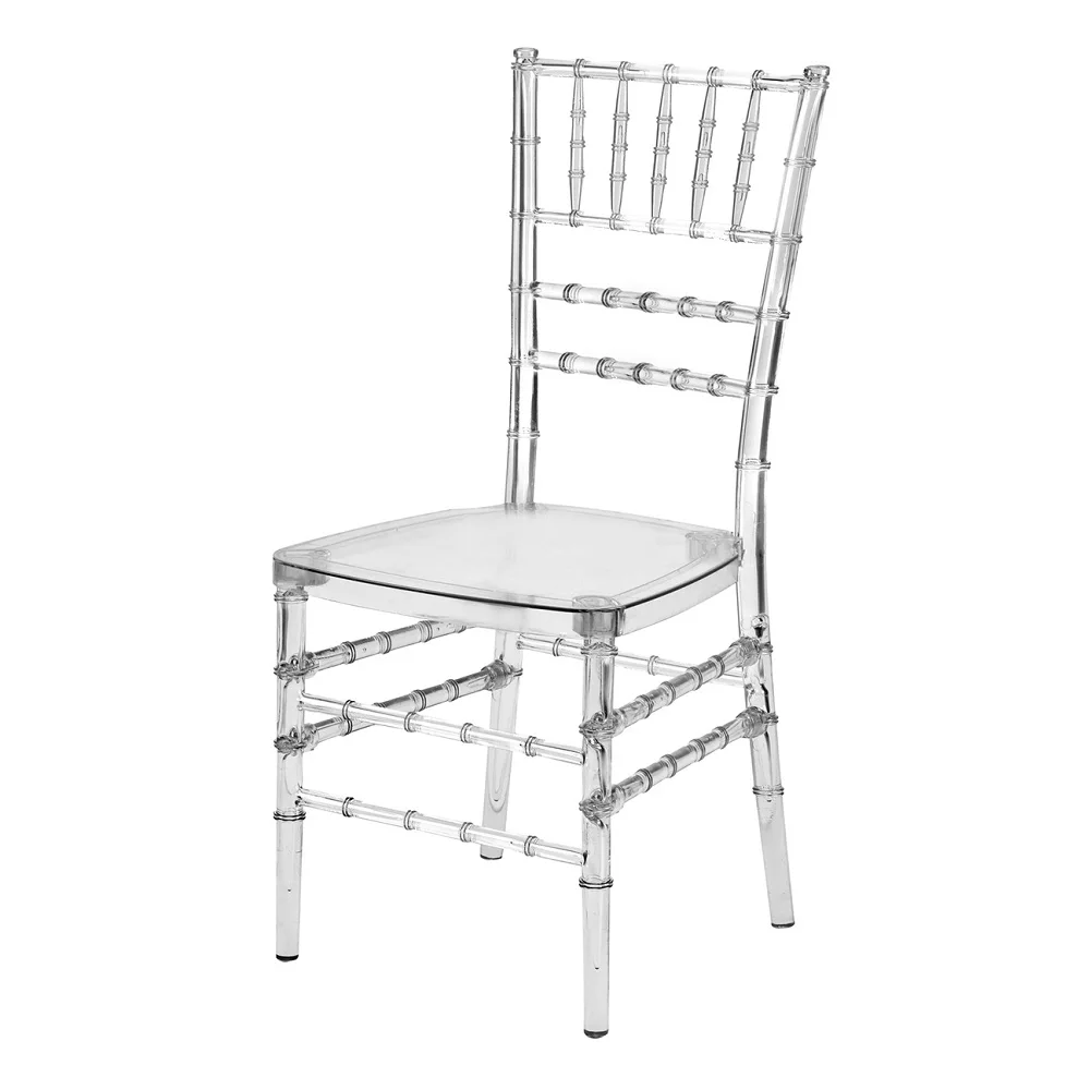 Wholesale Modern Tiffany Chair Cheap Resin Acrylic Clear Plastic Banquet Event Outdoor Restaurant Seating chairs for events