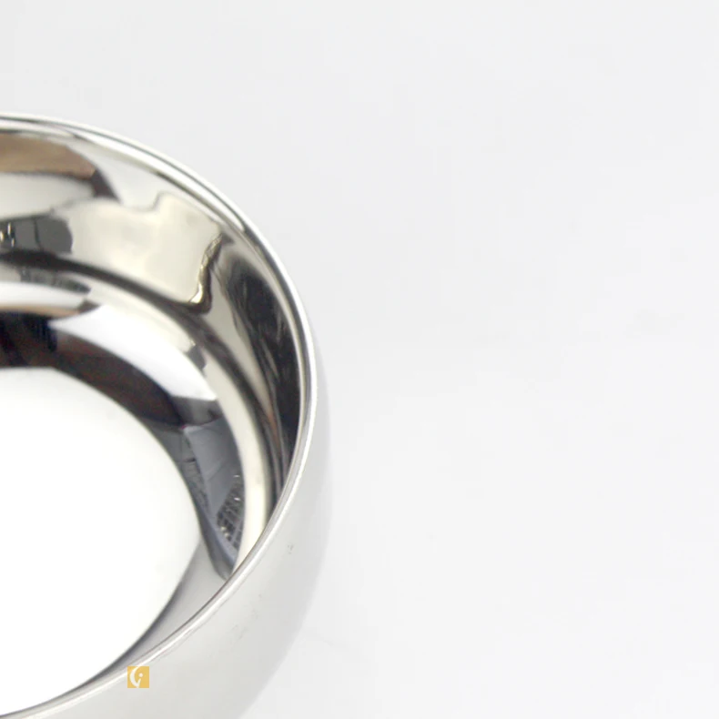 
High quality Stainless steel Double layer with cover Korean bowl Soup /kimchi/10.5cm Rice bowl 