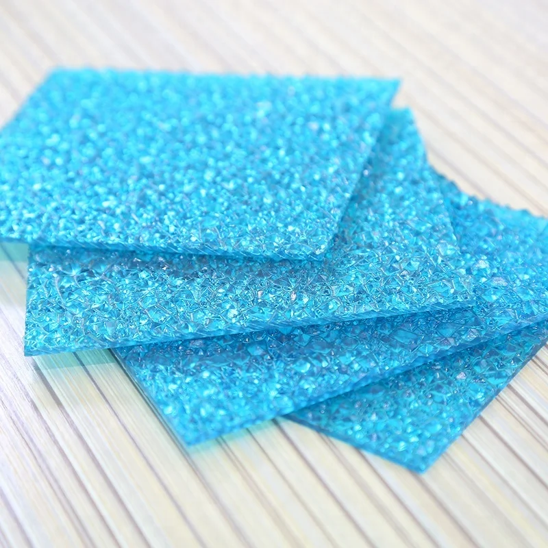 
2.5mm recycled roofing material types polycarbonate embossed solid sheet 