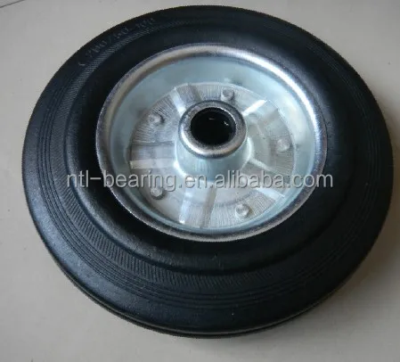 8 inch rubber container caster wheels with needle bearing 200/50-100