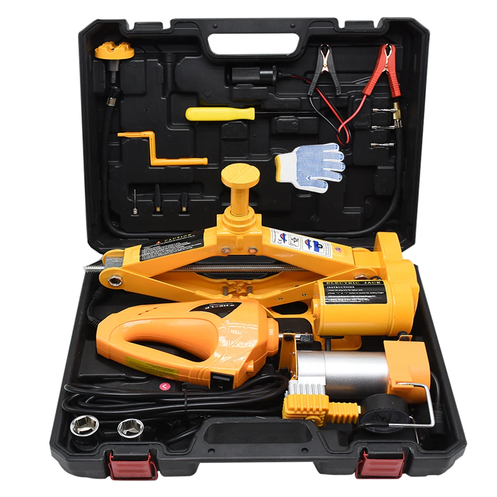 Best selling battery operated car kit electronic 2T 42cm 3 in 1 electric scissor jack suit