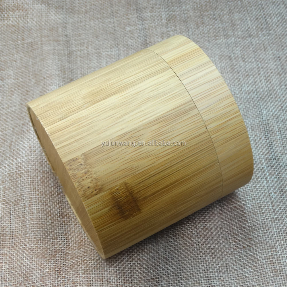 Round Bamboo Wood Gift Box Custom Engraved Laser Your Logo Natural Material Packing Boxes