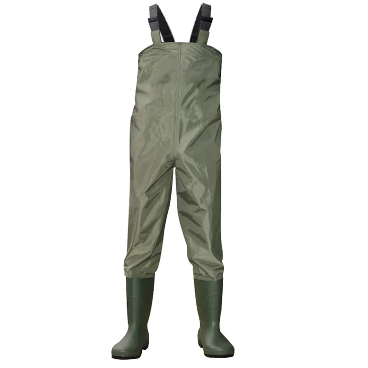 2019 Manufacturer Hot Selling 100% Waterproof Nylon For Men Chest Waders PVC Material Boots Wholesale  Fishing Waders