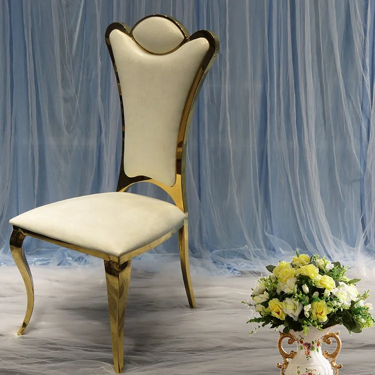 Wholesale electroplating heart-shaped high backrest chair