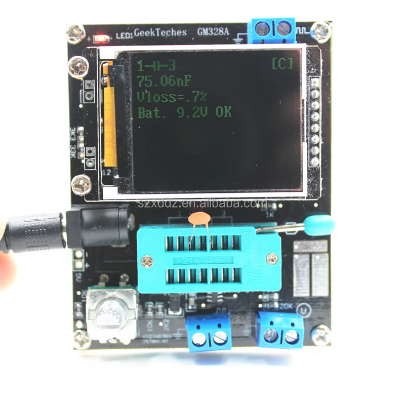 LCD GM328A Transistor Tester Diode Capacitance ESR Voltage Frequency Meter PWM Square Wave Signal Generator SMT Soldering